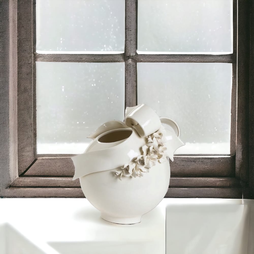 Gli Alberelli Vaso Fiocchi e Rose 30x38 cm Made Italy 0551
