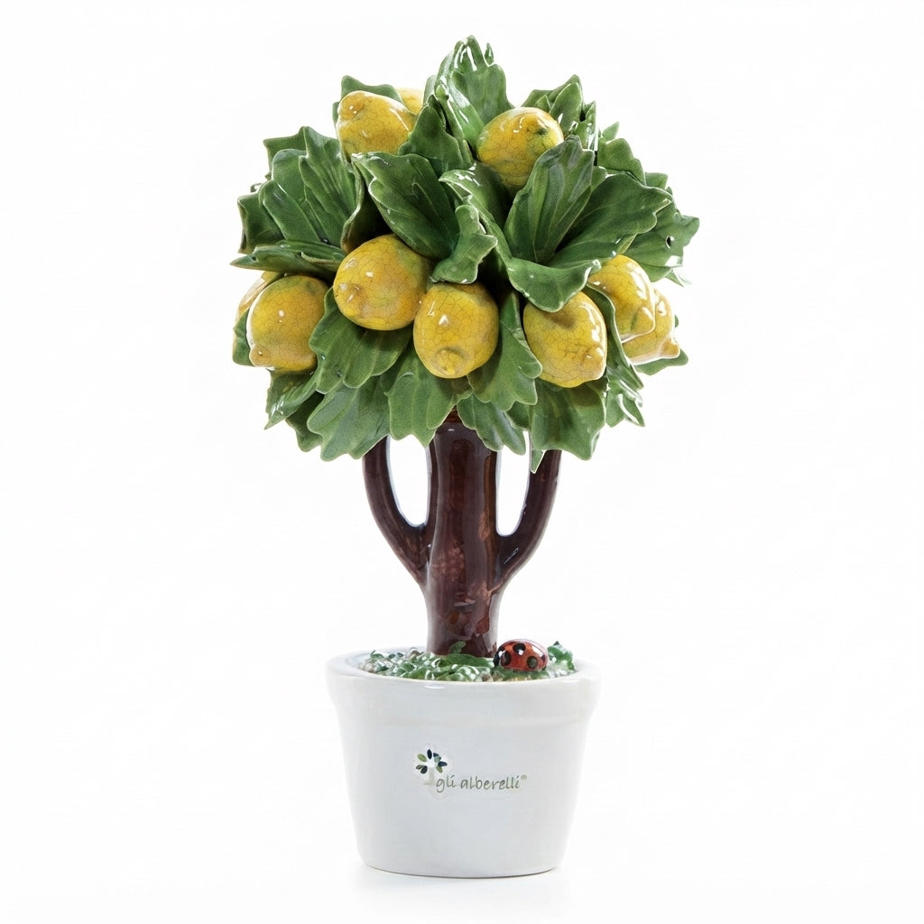 Gli Alberelli Albero Limoni Ceramica Capodimonte 11x16 cm