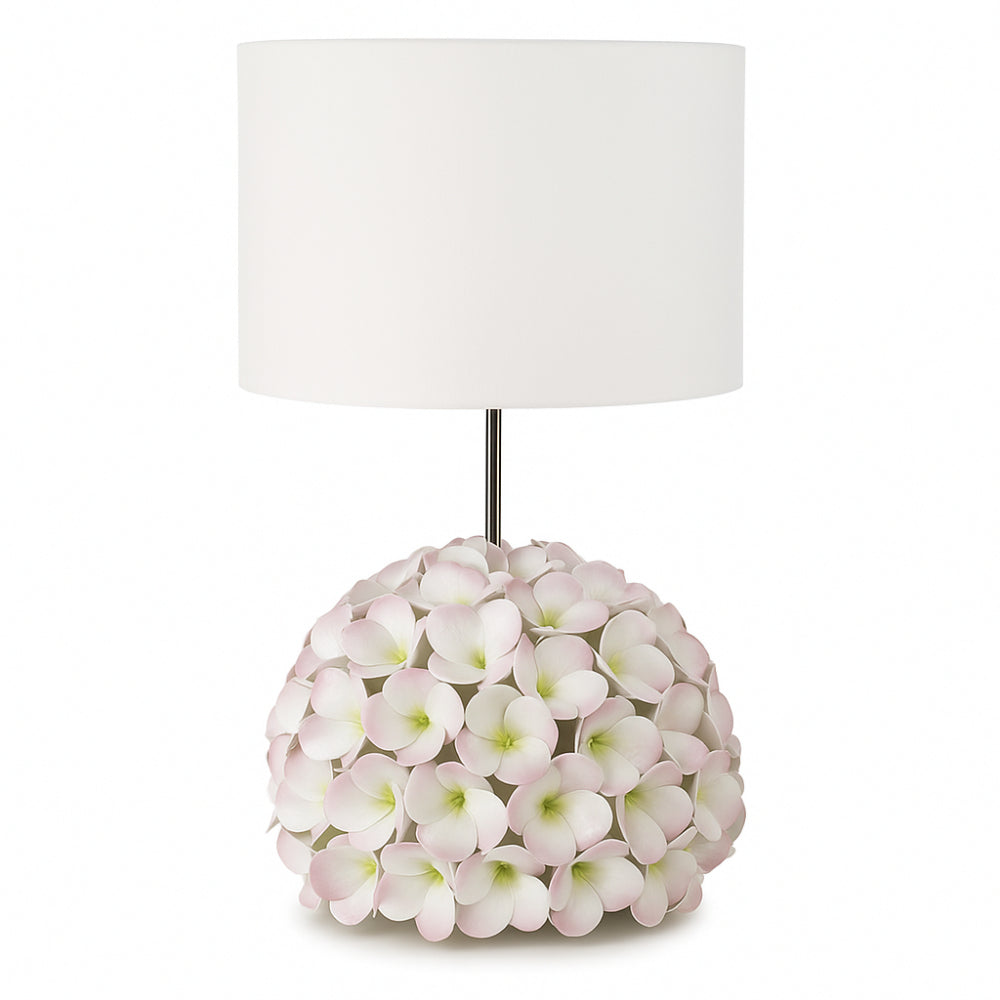 Gli Alberelli Lampada Ortensia Rosa Porcellana Capodimonte 40x67 cm