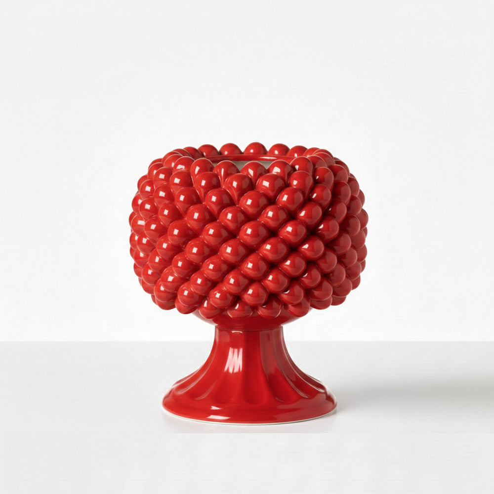 Gli Alberelli Pigne Siciliane Ceramica Capodimonte Vaso Uovo Pigna Ø 35 CM