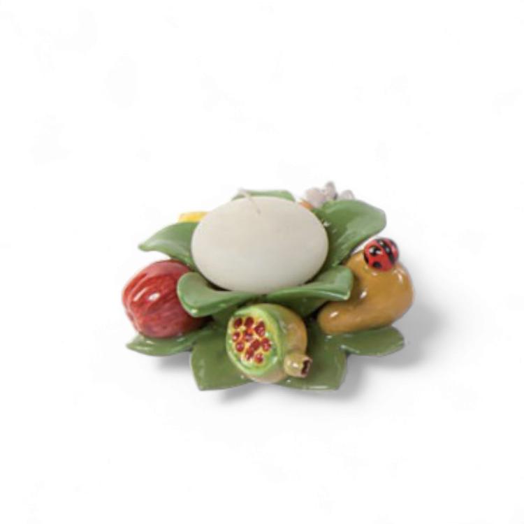 Gli Alberelli Porta Candele Fiori e Frutta 0147 x - cm 10 x 6