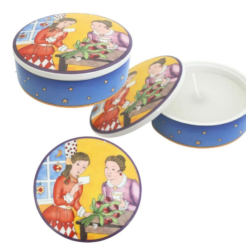 Hutschenreuther Scatola 9cm Porcellana Fine Con Candela Di Natale Natalizia Noel X