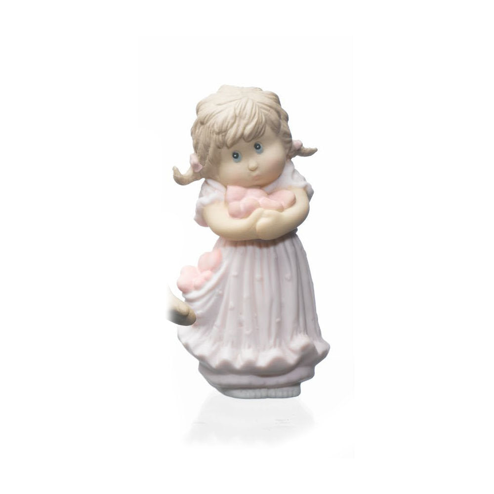 Ilary Queen Bimba con Cuoricino H.14 Cm Biscuit