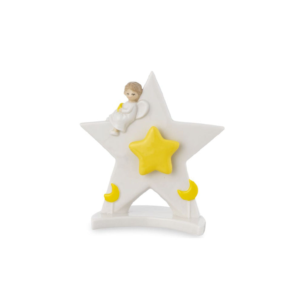Ilary Queen Carillon Bimbo su Stella 16x17 Cm in Porcellana