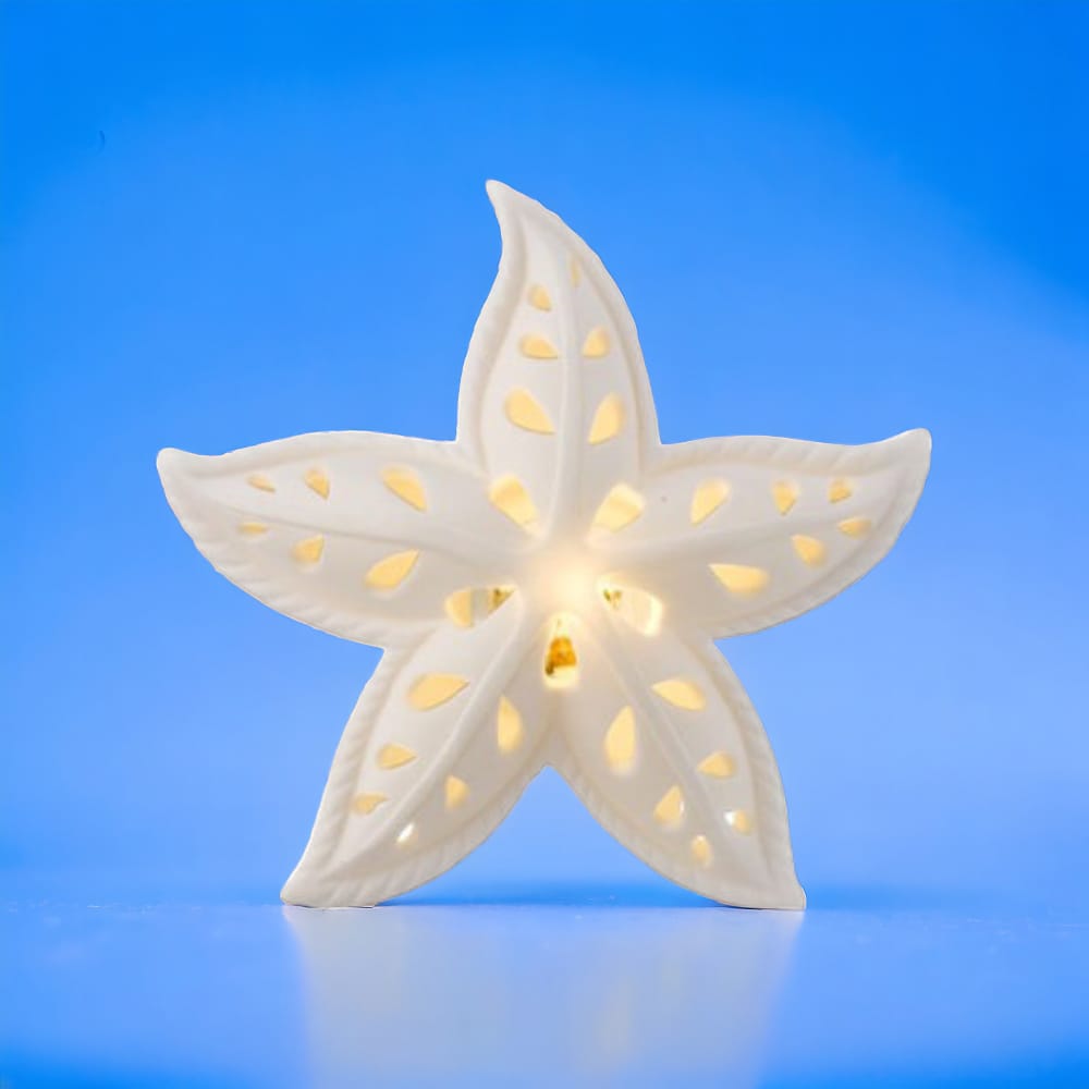 Ilary Queen Stella Marina in Ceramica Gres ø 13 Cm Led