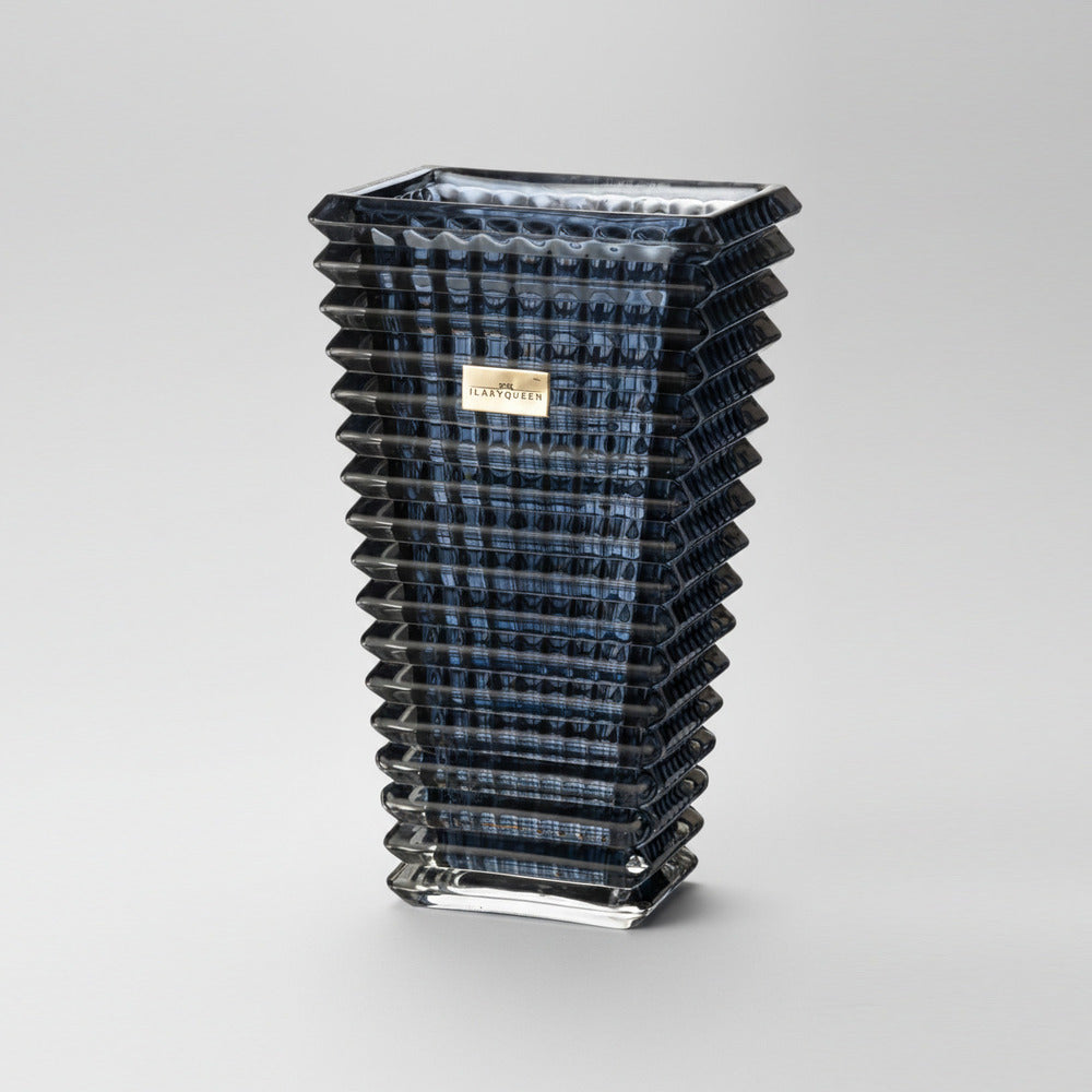 Ilary Queen Vaso Vetro Fumè Taormina Design 23/28cm