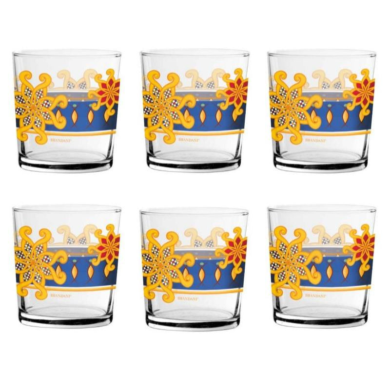 Brandani – Set of 6 Miami Colored Glasses – Le Favole 52471