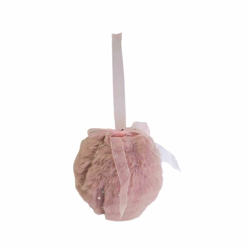 Joel Pallina 15cm Palle Di Natale In Stoffa Velluto Rosa Decorazioni Albero Gomitolo