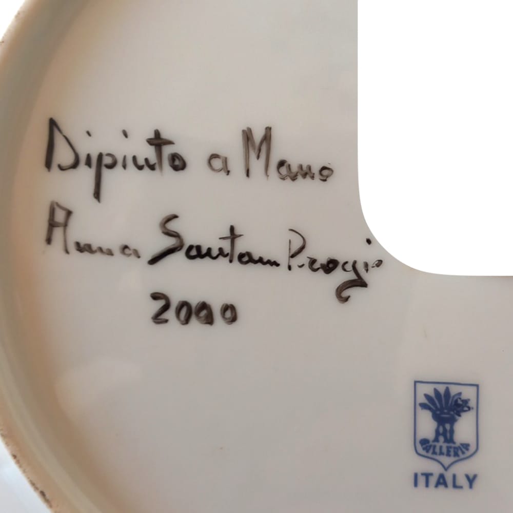 La Galleria Gabbiano All Alba Piatto Decorativo 19 Cm in Fine Porcellana Pami