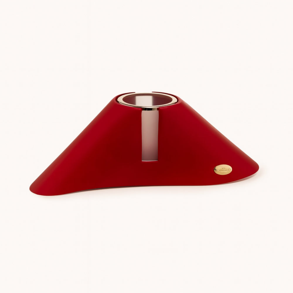 Lampada Vesuvio Ilary Queen in ceramica rossa con LED