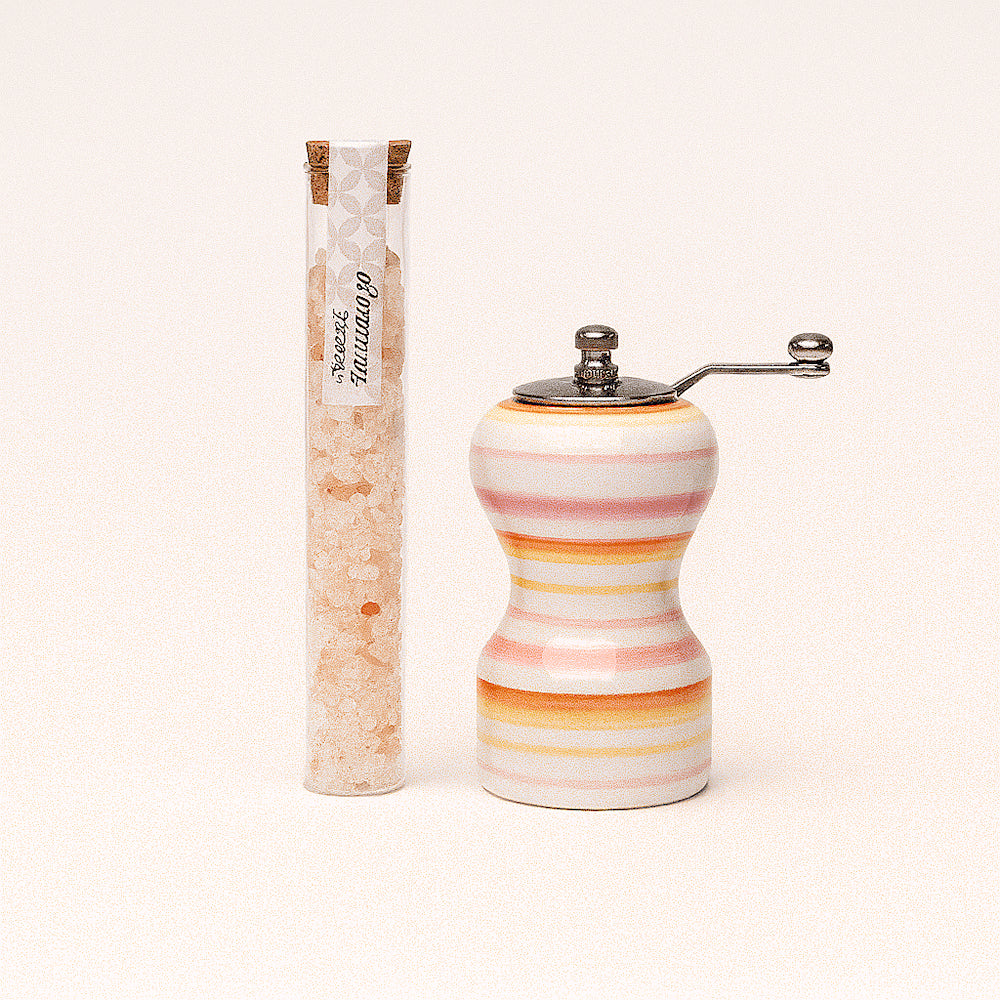 Macinasale Cuorematto a Multi in Ceramica e Acciaio Ø6xH12 cm Bomboniera