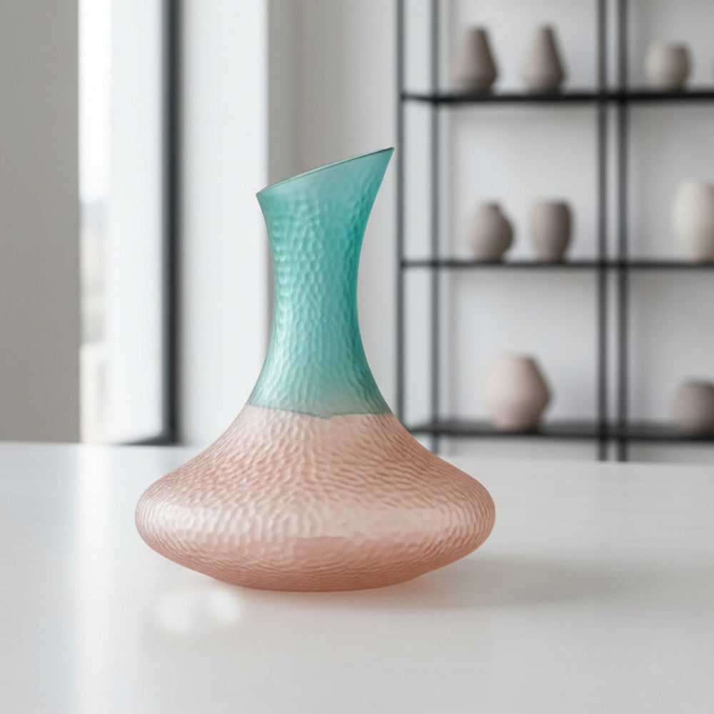 Madrhélen Paris Decanter in Vetro Bubble 1,8 L 24x21 cm Rosa