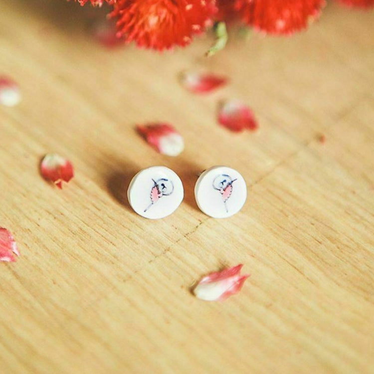 Manitas De Plata Coppia Orecchini 1.2cm Ballerina Dance Porcellana Donna Cerchio