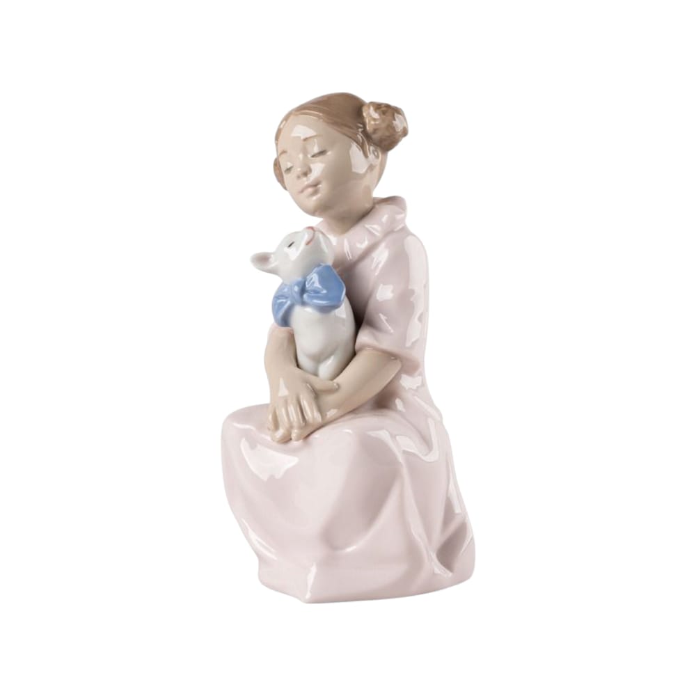 NAO by Lladrò - Bambina con Gattino 02001929 - Scultura in Porcellana