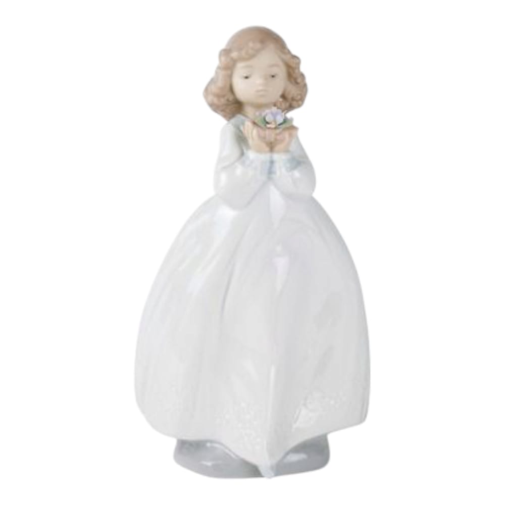 NAO by Lladrò - La Damigella dei Fiori 02001444 - Scultura in Porcellana