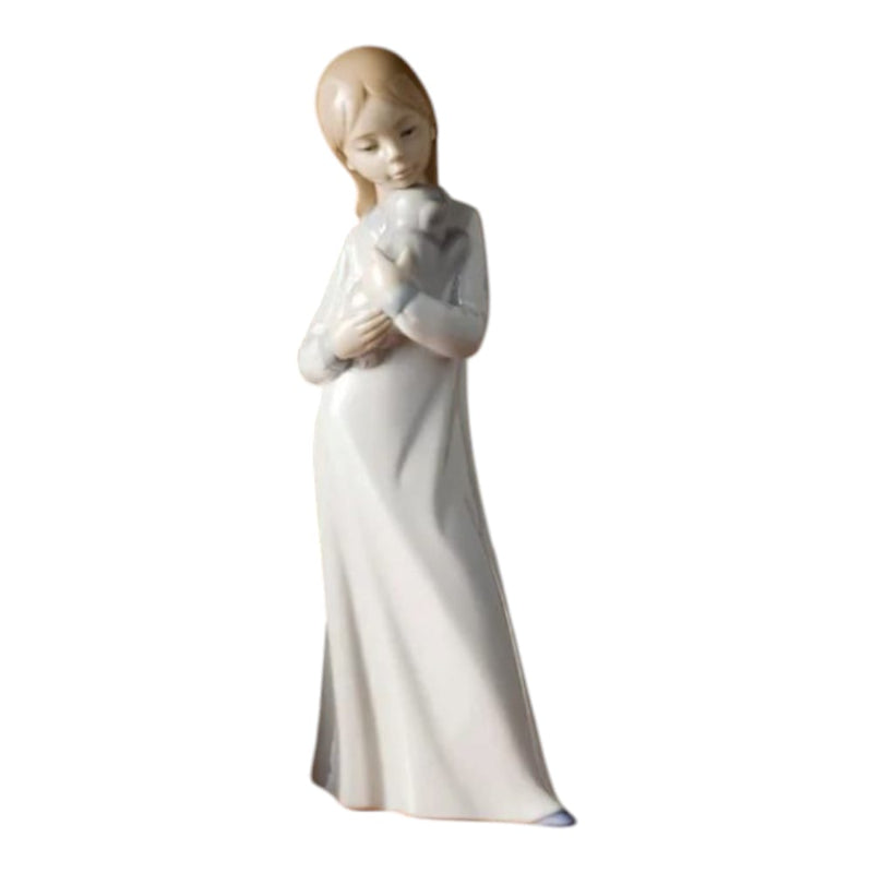 NAO by Lladrò - Bambina con Cagnolino 02000563 - Scultura in Porcellana