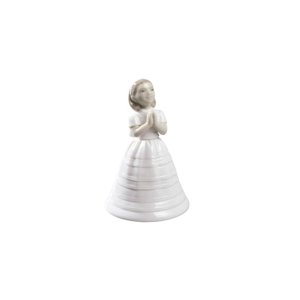 Nao Campana Prima Comunione Porcellana Lladró 10x7 cm