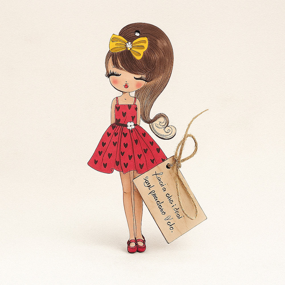Negò Bambolina Dolls Tessuto con Tag 16,5 cm Made in Italy