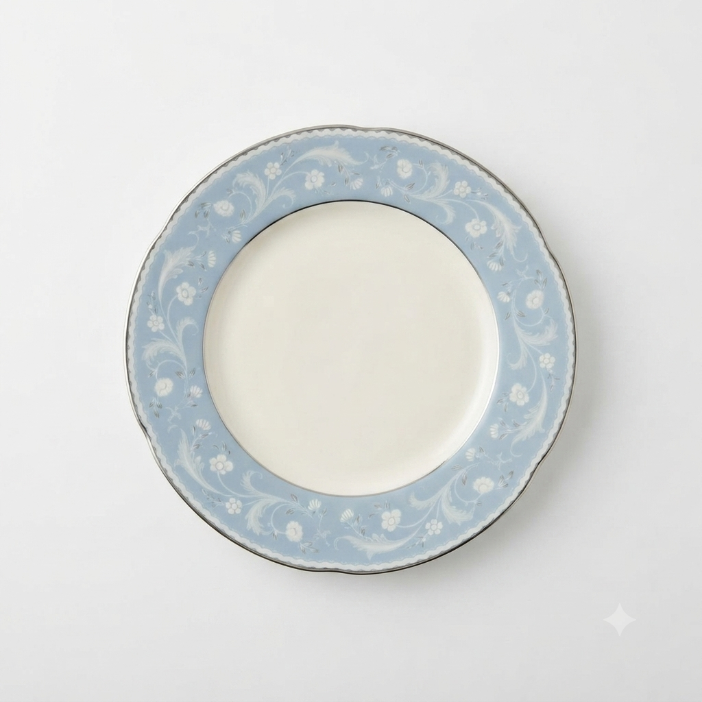 Noritake Piatto Piano Porcellana Montebello Azzurro Ø 24 cm