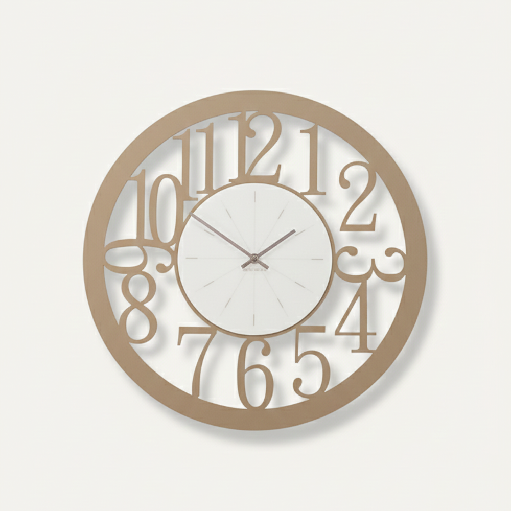 Orologio da parete Negò moderno in metallo color tortora Ø 50 cm