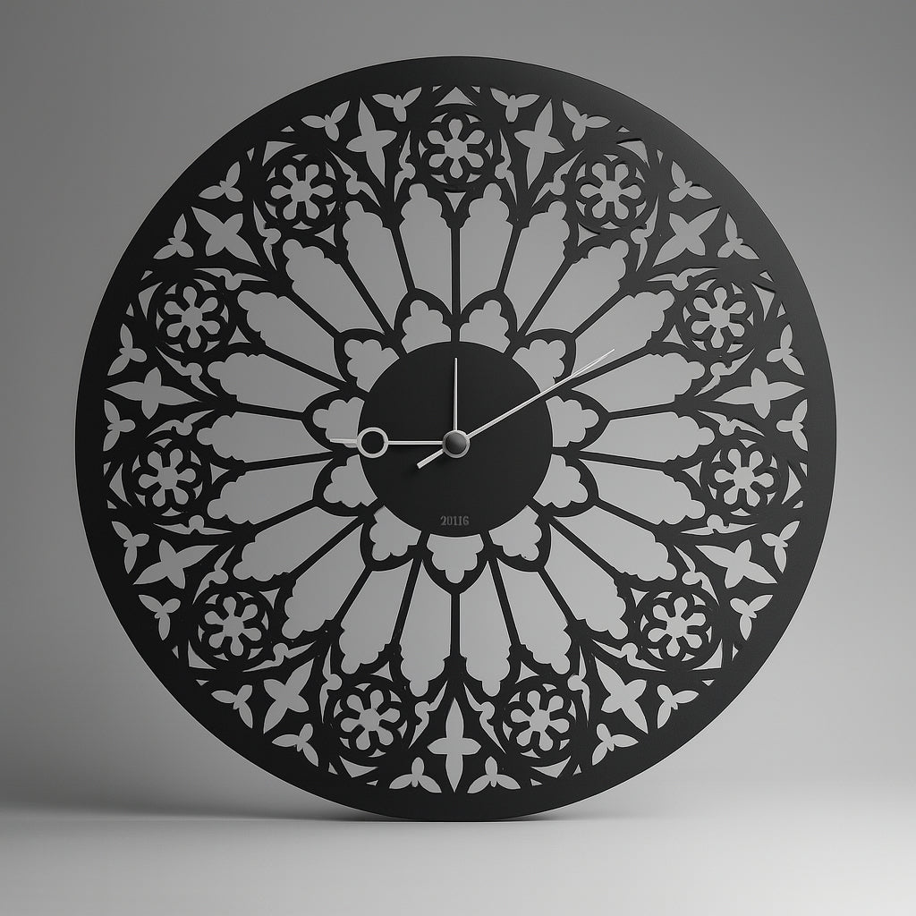 Orologio in Acrilico Nero DILLO – Design Contemporaneo (54 cm, Made in Italy)