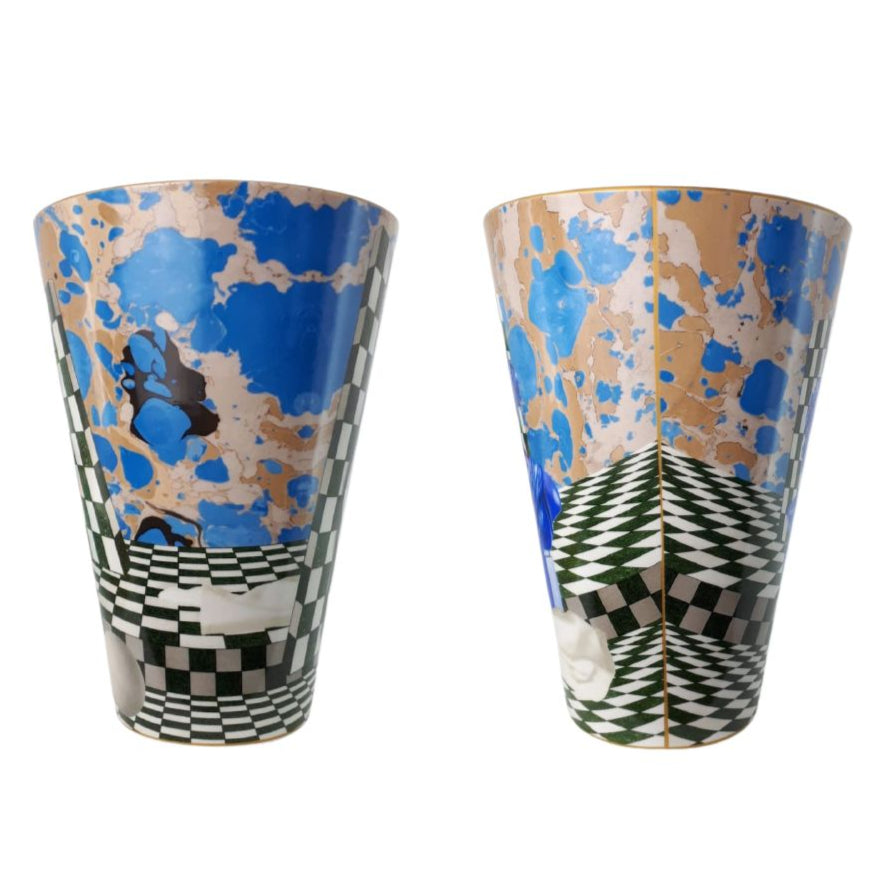 Palais Royal Vaso In Porcellana Con Candela I Bellimbusti H.22 Cm Decorazione 37289