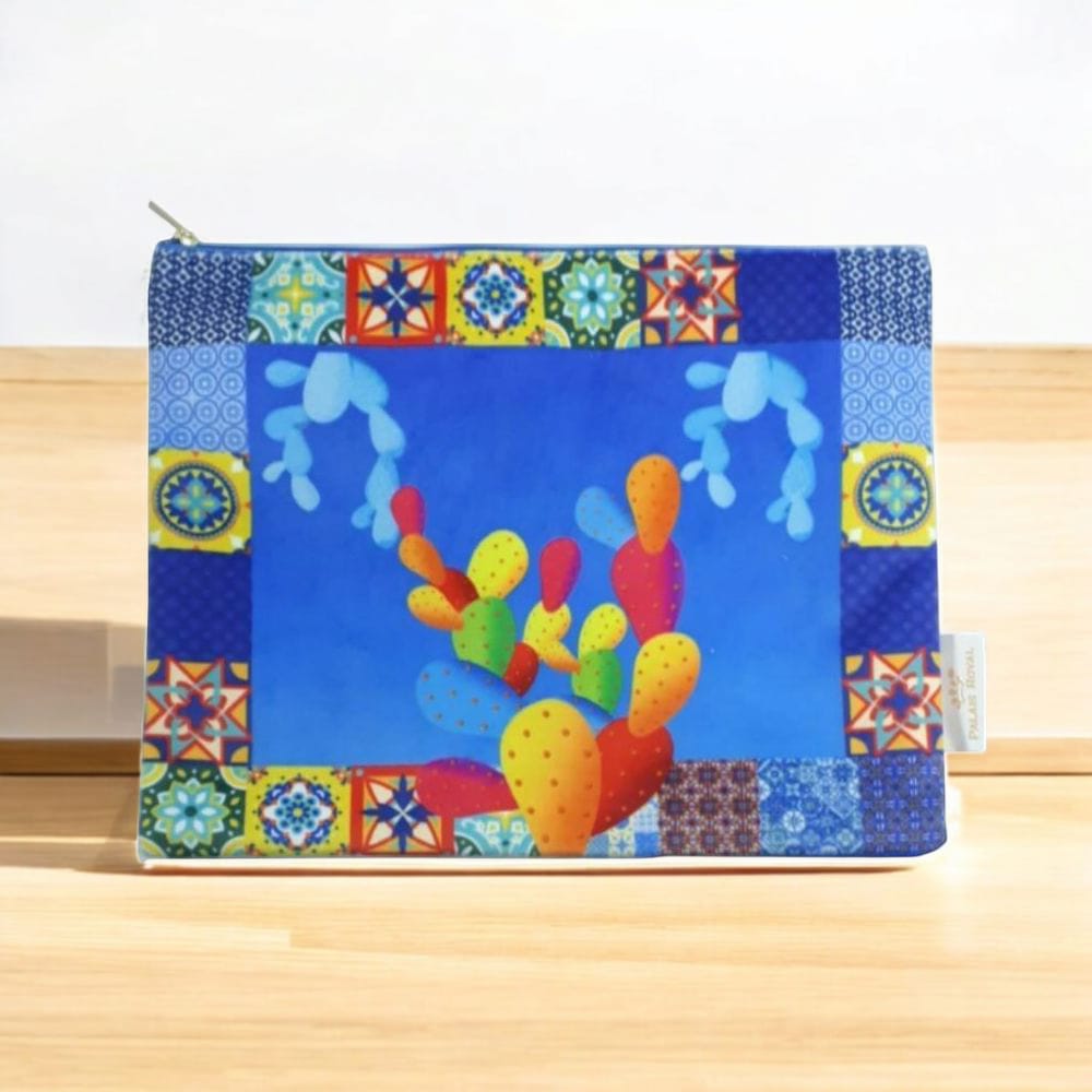 Palais Royal – Pochette Mediterraneo in Tessuto Decorato e Foderato 27X20 Cm