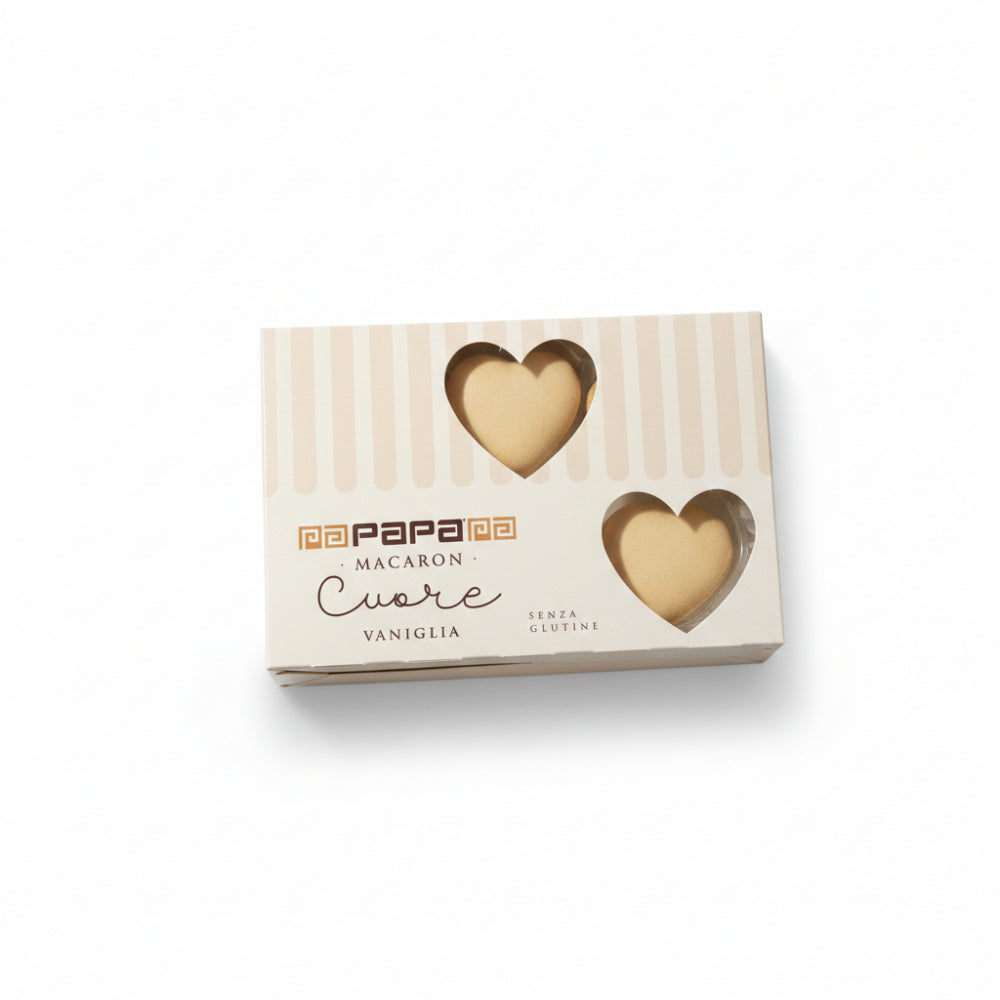 Papa Confetti 6 Macaron Cuore Vaniglia Beige