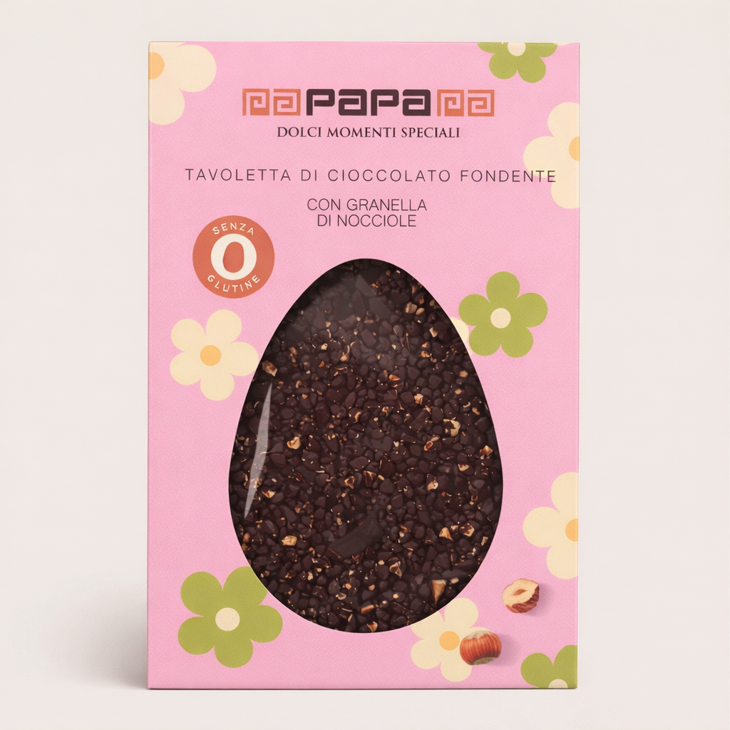 Papa tavoletta cioccolato fondente con nocciole 220 g senza glutine