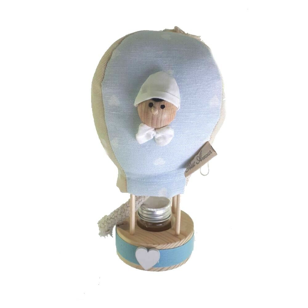 Petit Amour Mongolfiera Pinocchio 20cm Diffusori D'Aromi Con Profumo Stoffa Celeste