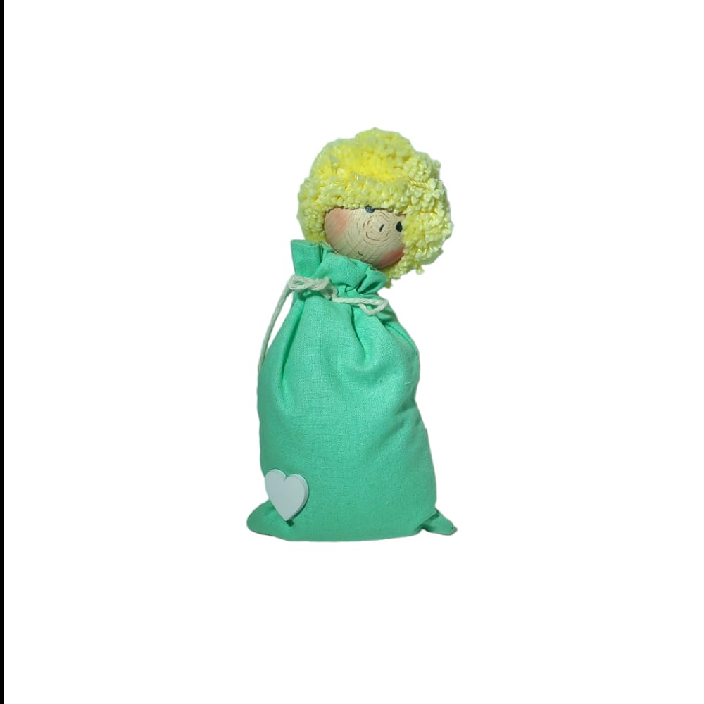 Petit Amour Sacchettino Cotone con Testa in Legno Il Piccolo Principe 16x7cm