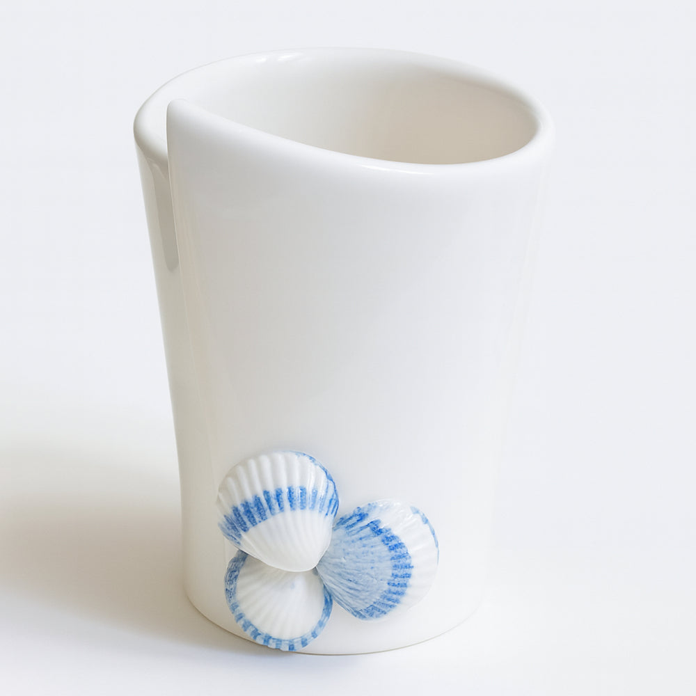 Porta grissini o penne in ceramica artigianale tema mare H10 x Ø8 cm