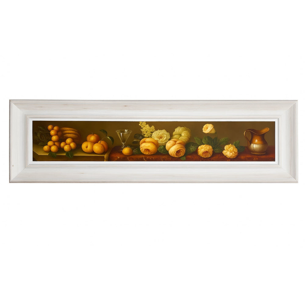 Quadro Daliana 135 cm con cornice shabby chic e dipinto artigianale