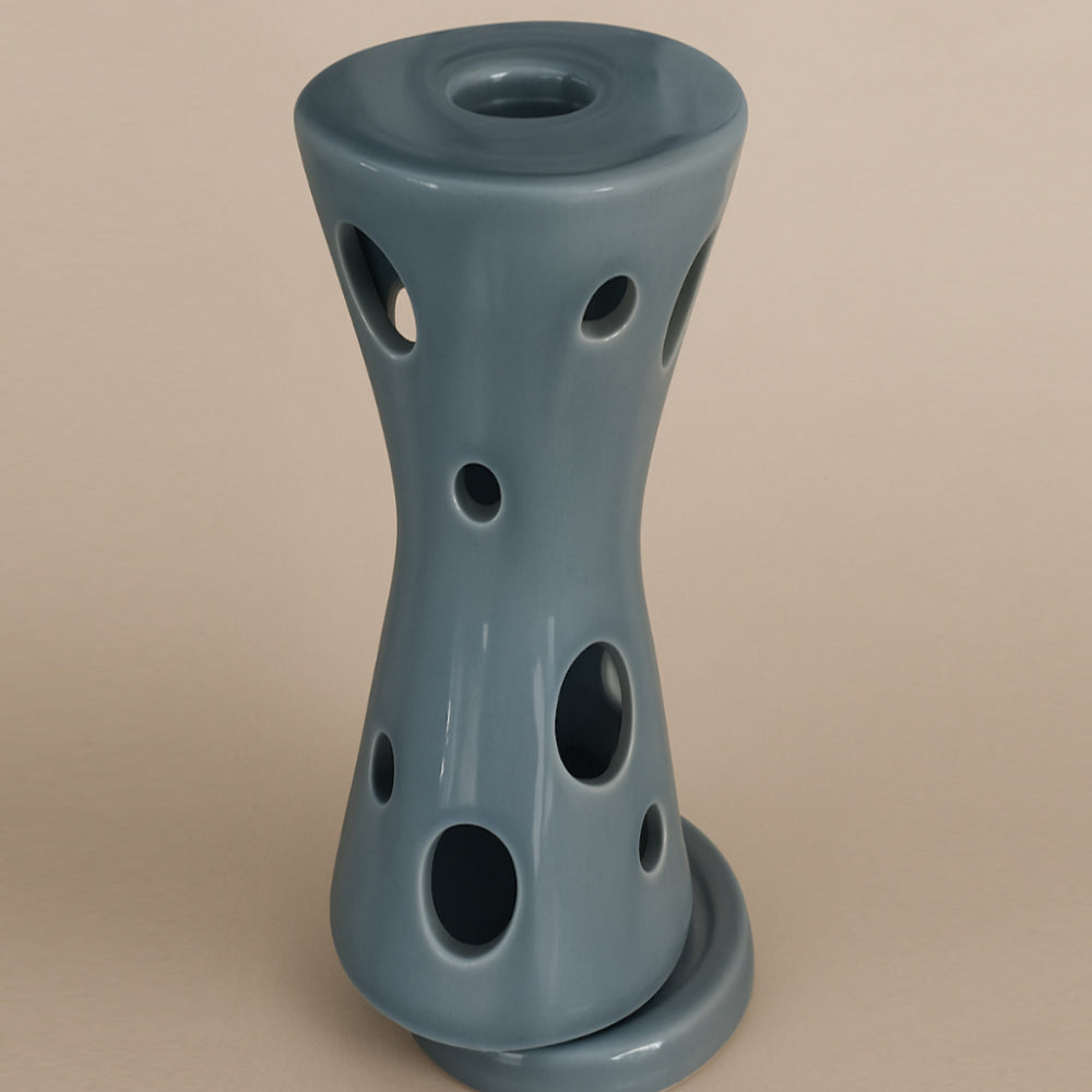 Riccio Caprese – Porta Candele Clessidra Avion in Ceramica H35x18cm