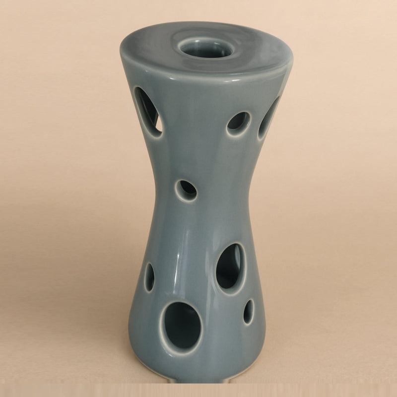 Riccio Caprese – Porta Candele Clessidra Avion in Ceramica H35x18cm