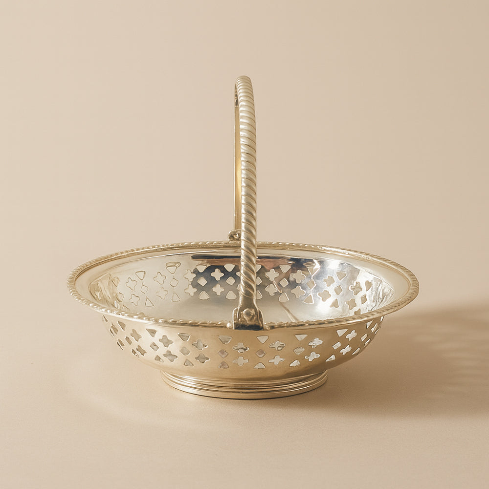Royal Family Cestino Sheffield Argento Inglese H 13 cm