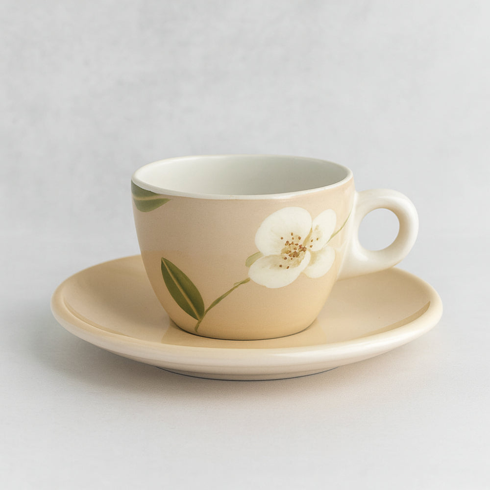 Royal Stafford Stone Orchid set 2 tazze cappuccino ceramica decorata floreale