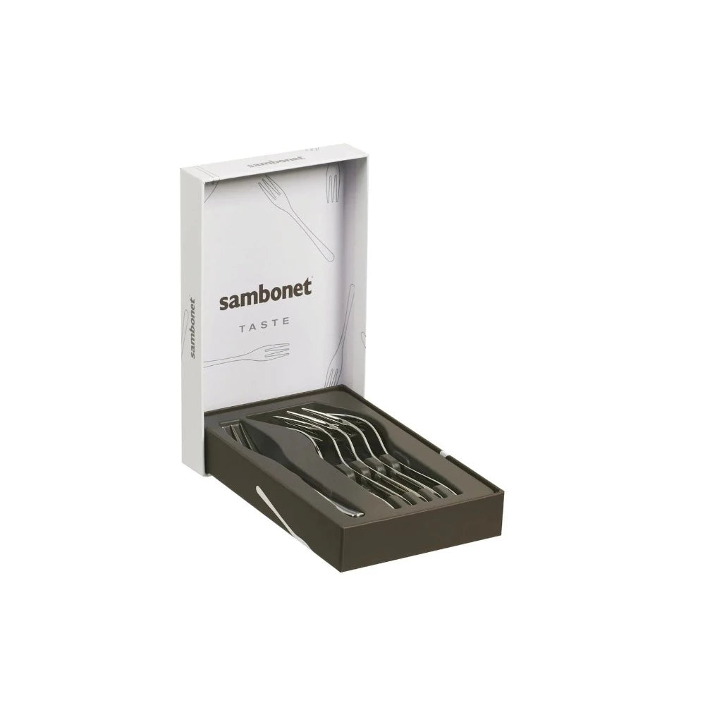 Sambonet Taste Servizio Dolce 6 Forchettine Posate Acciaio Inox Tavola - Set per 6 Persone