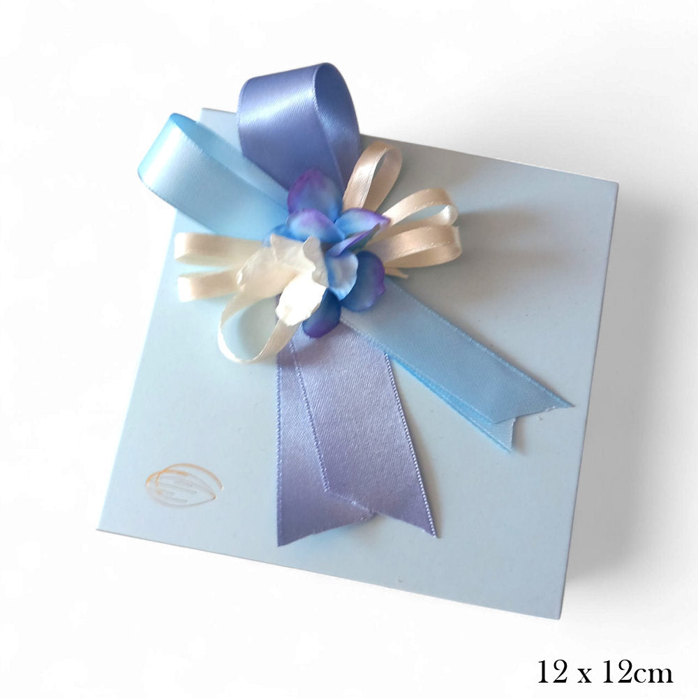 Scatola Green Celeste 7/12/20 cm con Confetti e Carta Semi (Min.20pz)