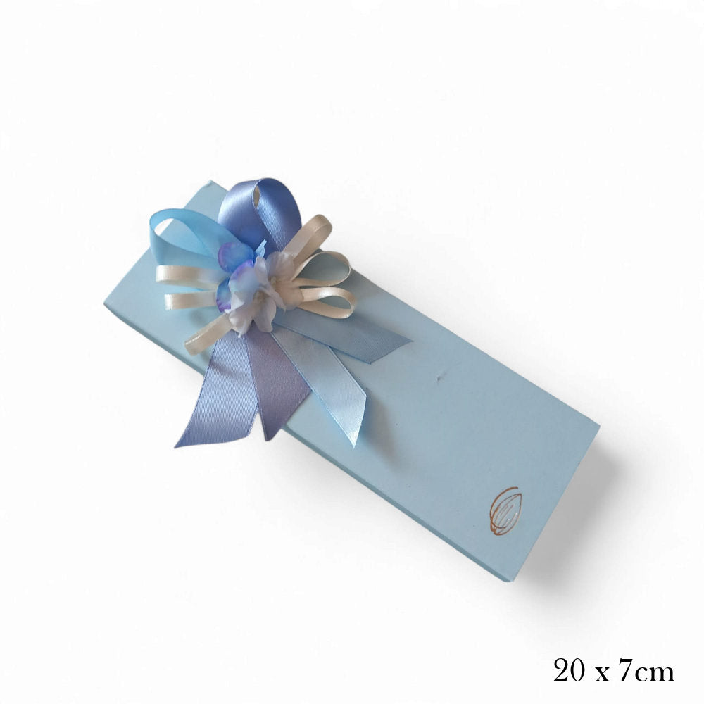 Scatola Green Celeste 7/12/20 cm con Confetti e Carta Semi (Min.20pz)