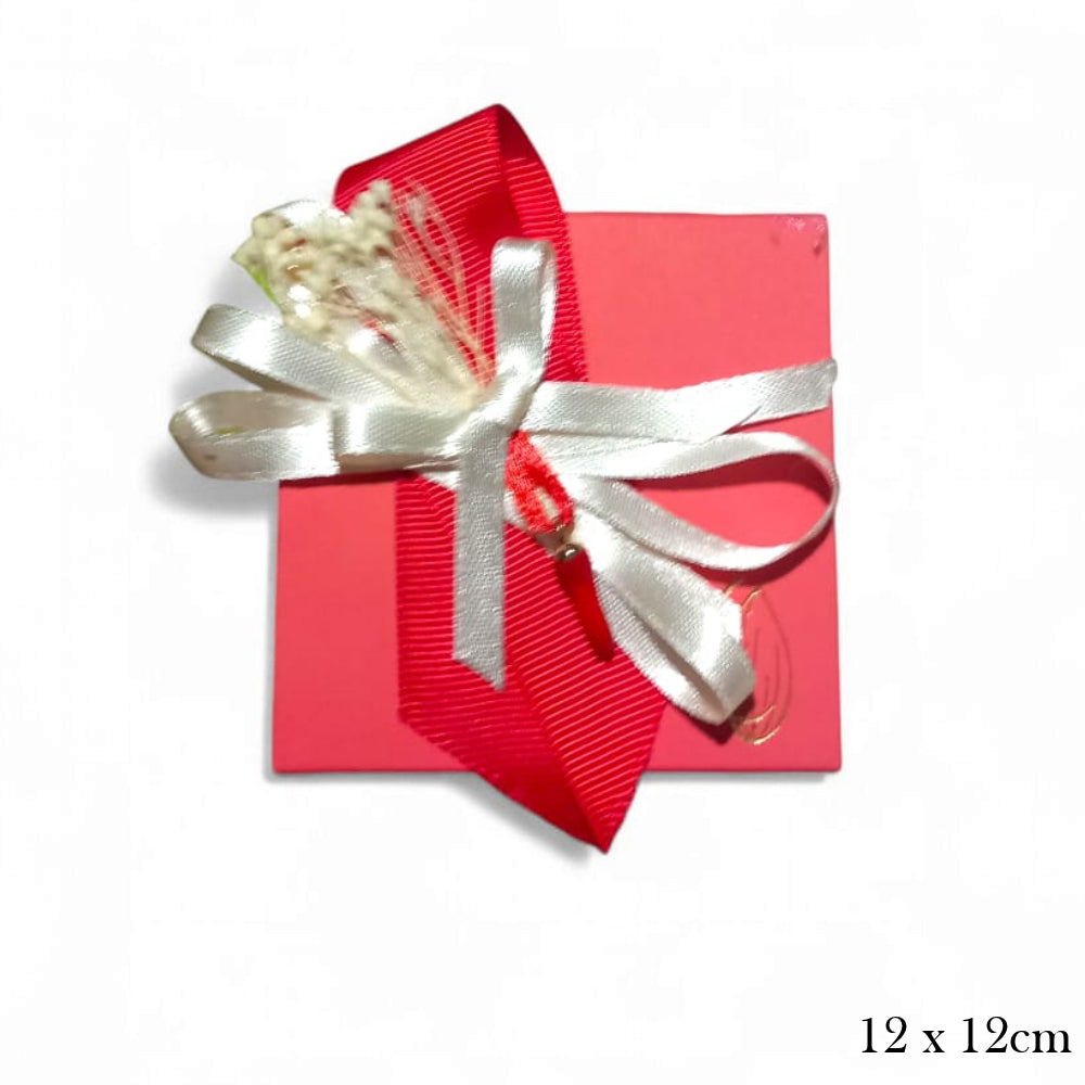 Scatola Green Rosso 7/12/20 cm con Confetti e Carta Semi (Min.20pz) Laurea Cresima