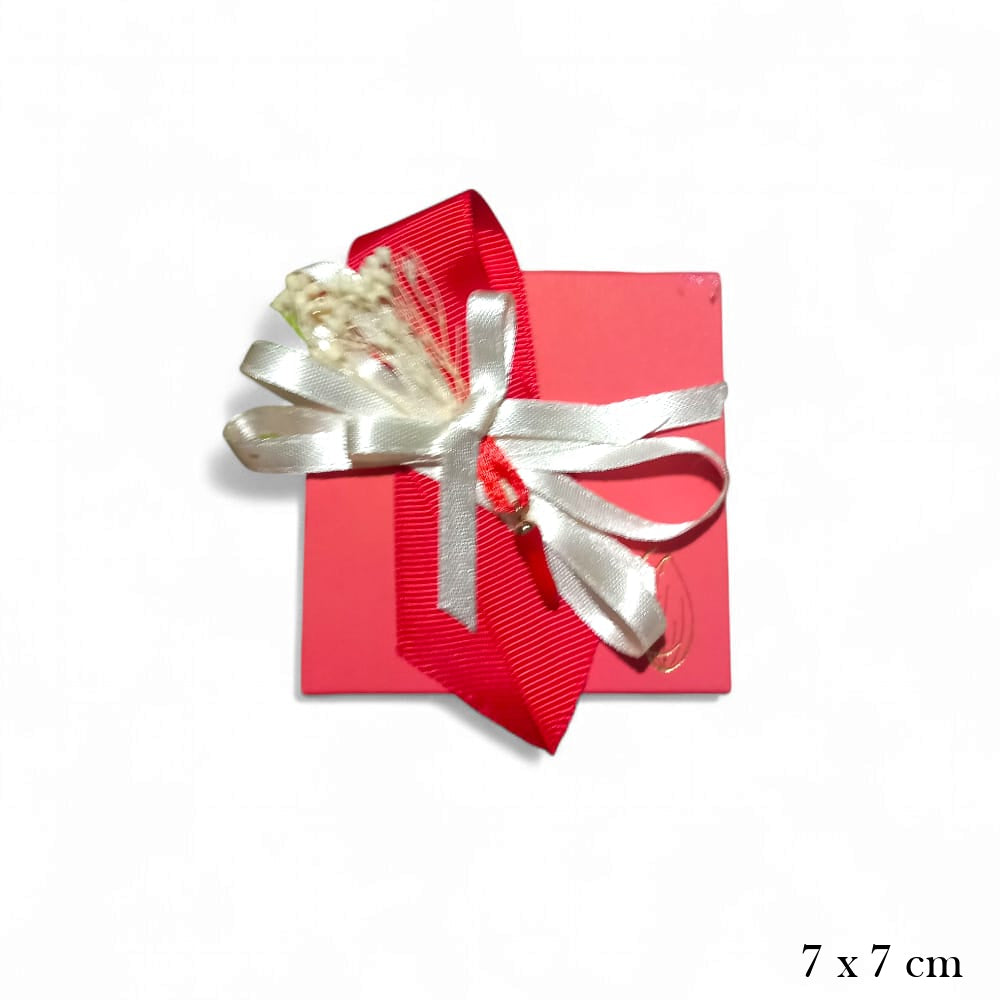 Scatola Green Rosso 7/12/20 cm con Confetti e Carta Semi (Min.20pz) Laurea Cresima