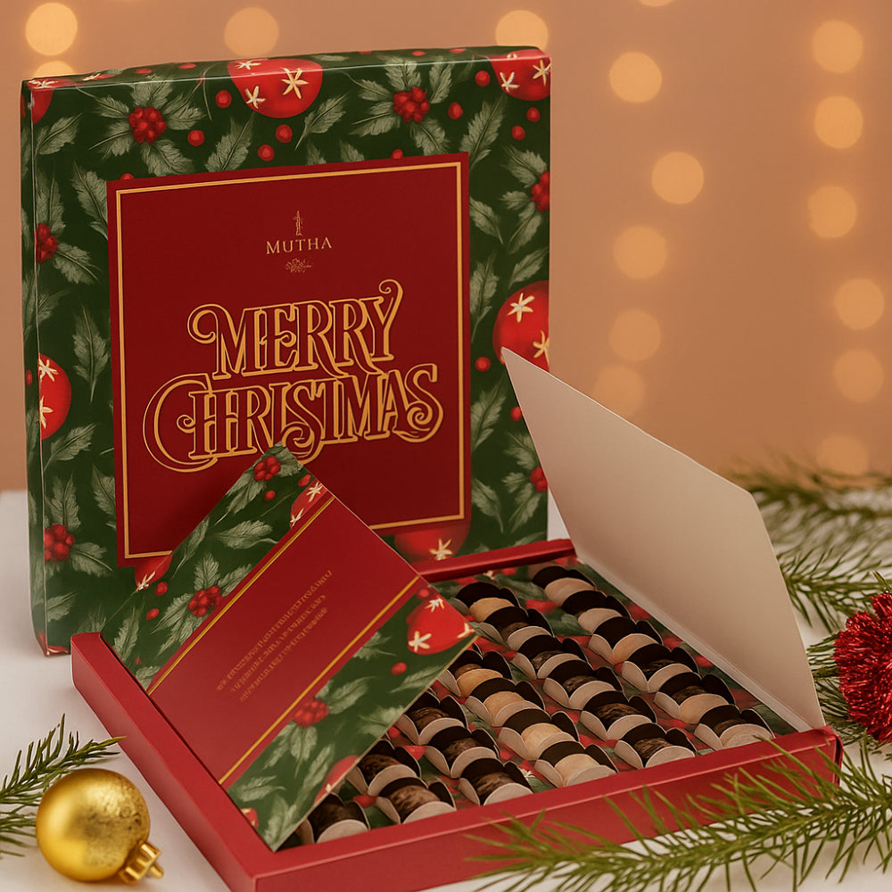 Scatola Orefice Merry Christmas con nudi e bacetti artigianali 200 g