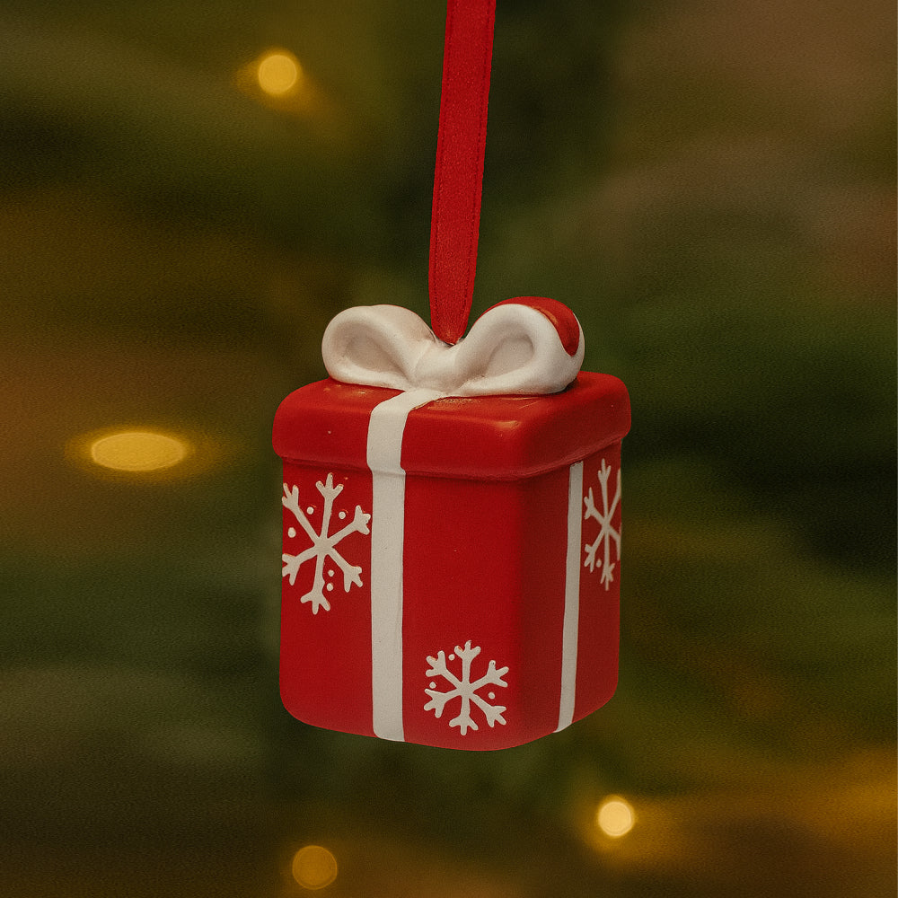 Scatola Regalo Babbomatto H 5,5 cm decorazione per albero di Natale