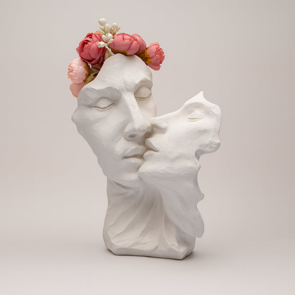 Scultura Bacio degli Innamorati Emmebi in ceramica 24x20 cm