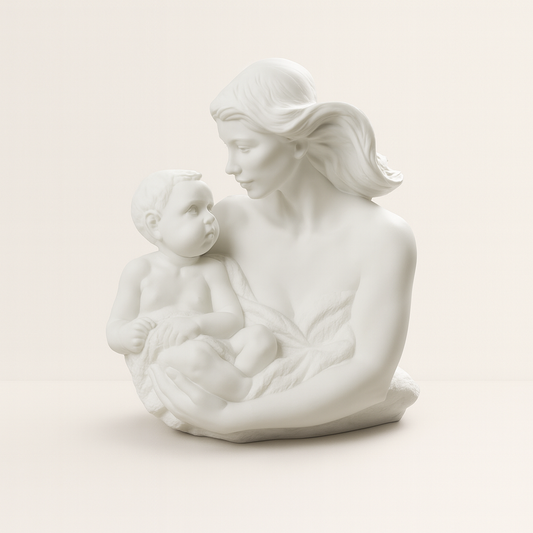 Scultura Nao Che Dolce Sei Lladró porcellana bimba  maternita