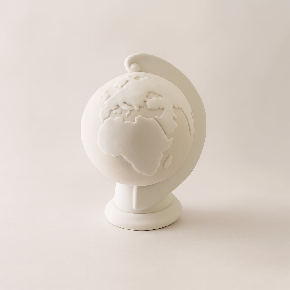 Ser Diffusore Mappamondo Atlante 11,5 cm porcellana Capodimonte