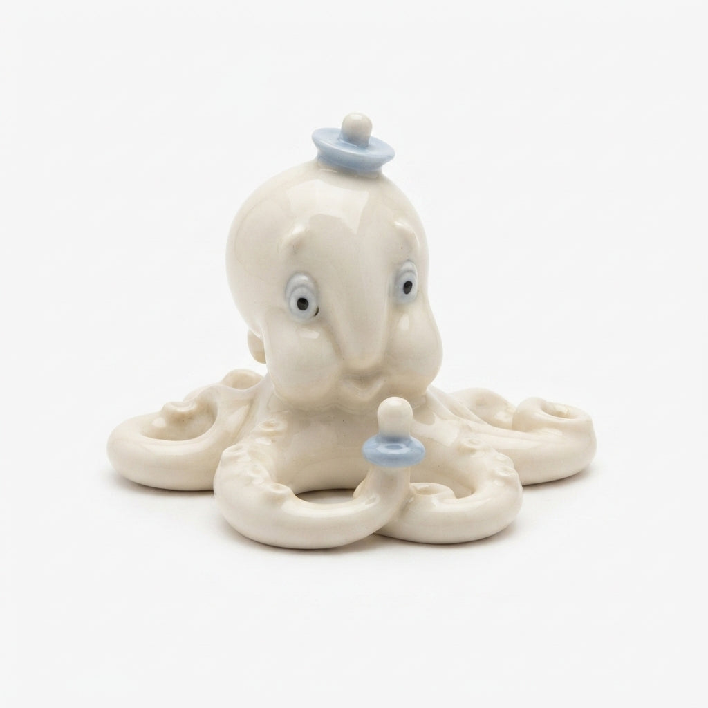 Ser Polipo Porcellana Capodimonte Vintage 11x7 cm