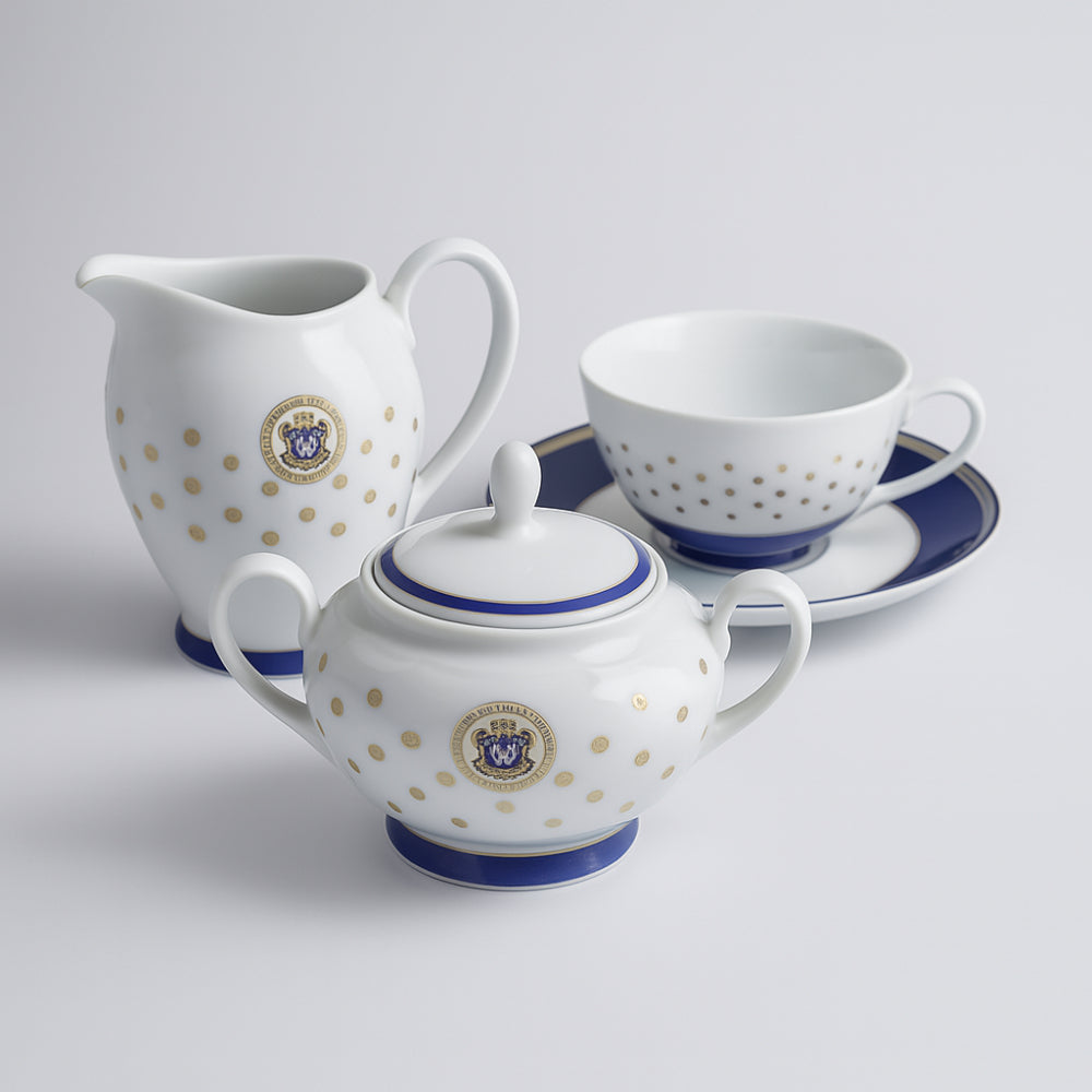 Set 8 Tazze da Tè Boan Buffetti in porcellana bianca – Made in Italy, design classico