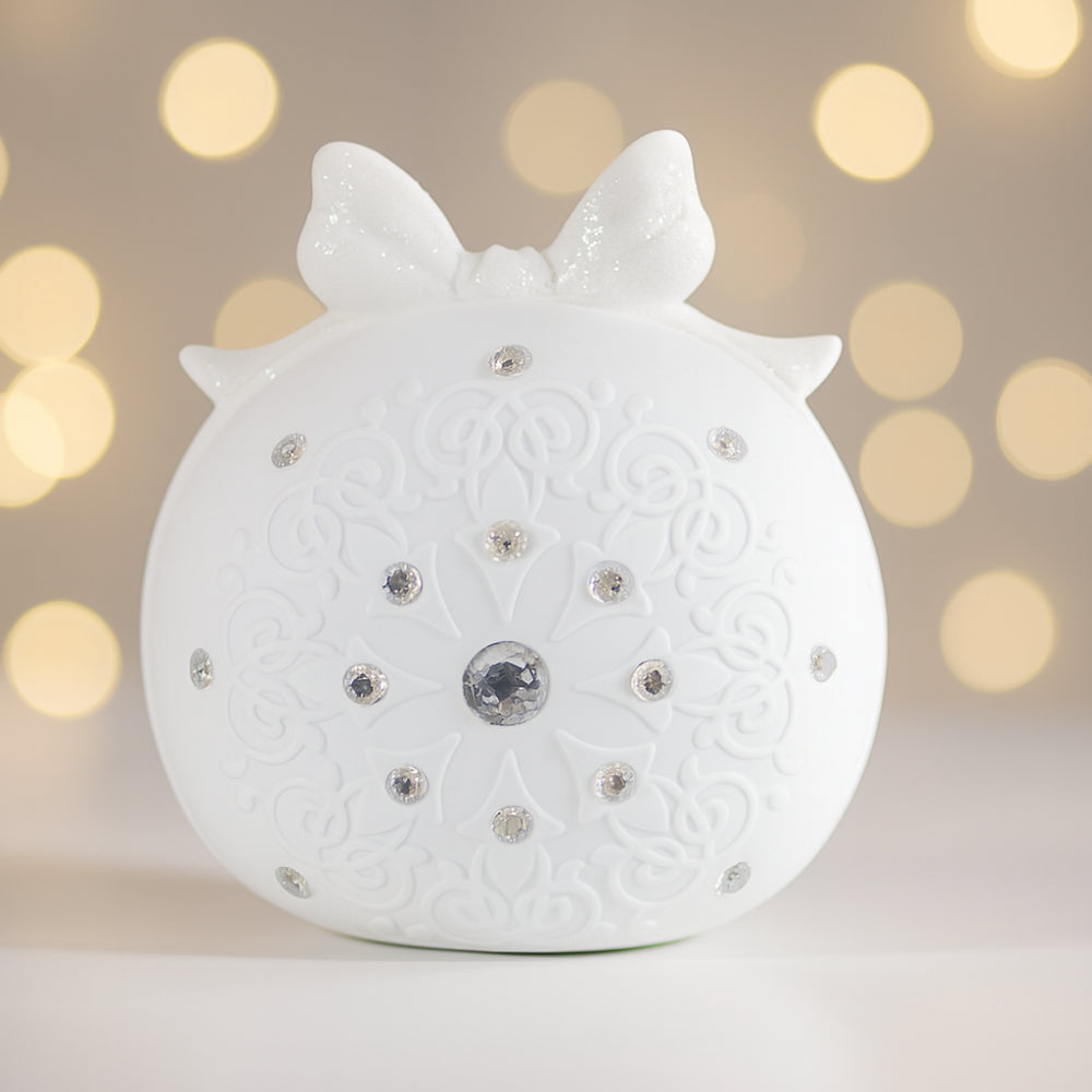 Sfera Mascagni con scritta Merry Christmas e luce LED – H 15 cm